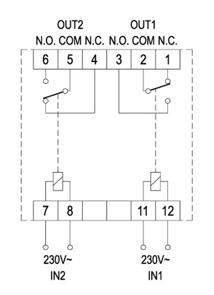 Схема монтажа модуля ACCREL020 Seitron